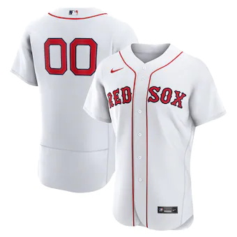 mens nike white boston red sox home authentic custom jersey